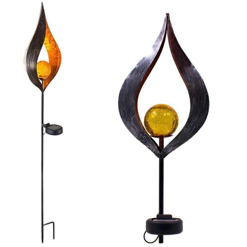 LED-Kunstflammen-Gartenleuchte