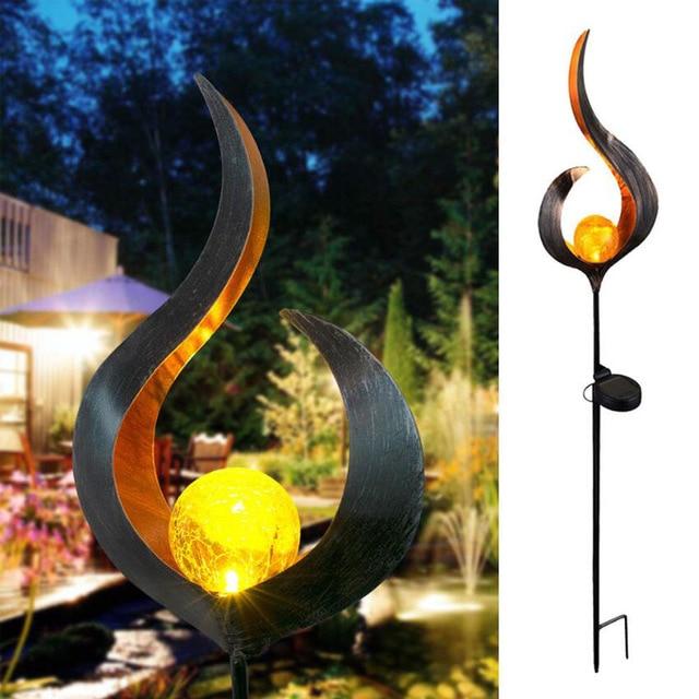 LED-Kunstflammen-Gartenleuchte