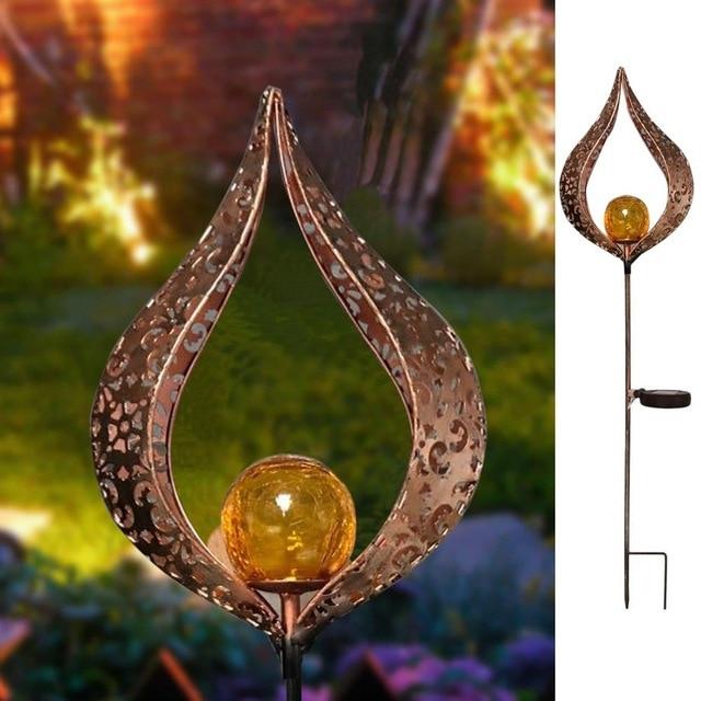 LED-Kunstflammen-Gartenleuchte