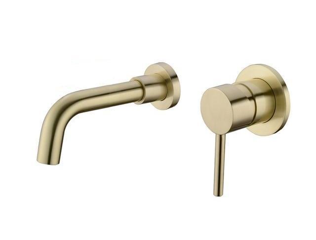 Moderne Messing-Wandarmatur
