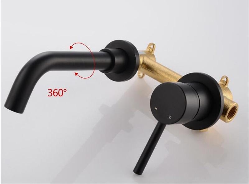 Moderne Messing-Wandarmatur