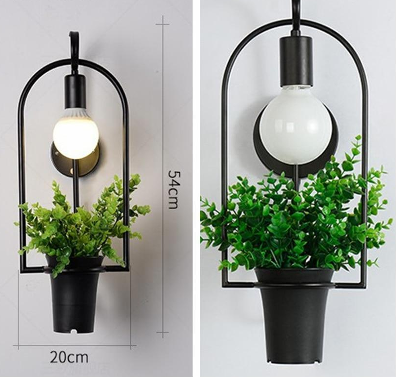 Brielle - Moderne Nordische Pflanzen-Wandlampe