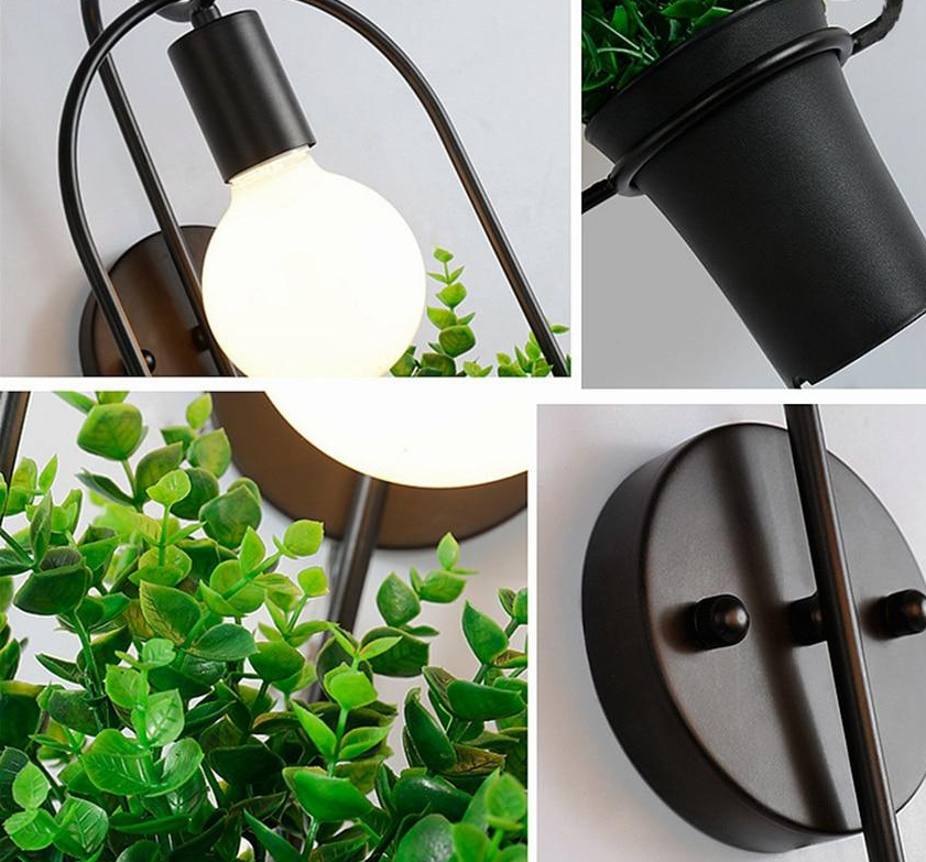 Brielle - Moderne Nordische Pflanzen-Wandlampe