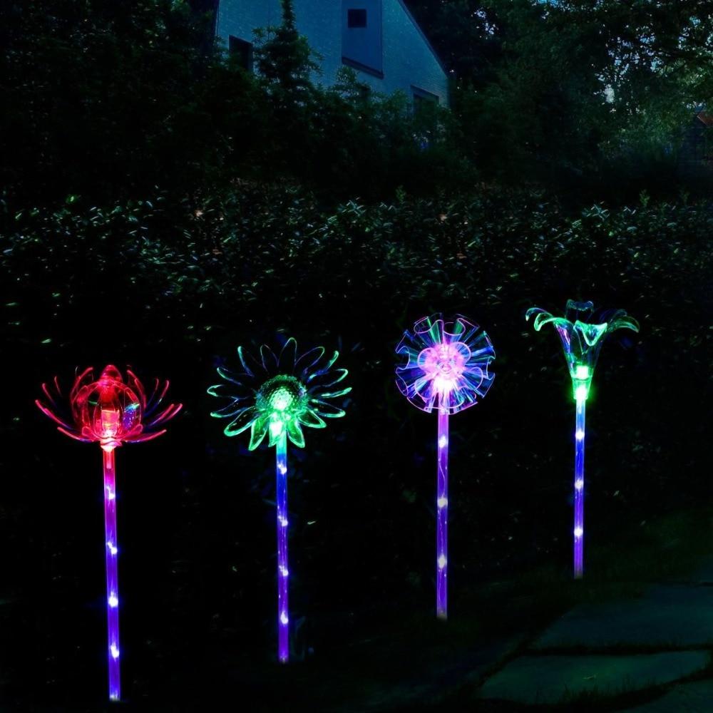 LED-Blumen-Gartenlichter